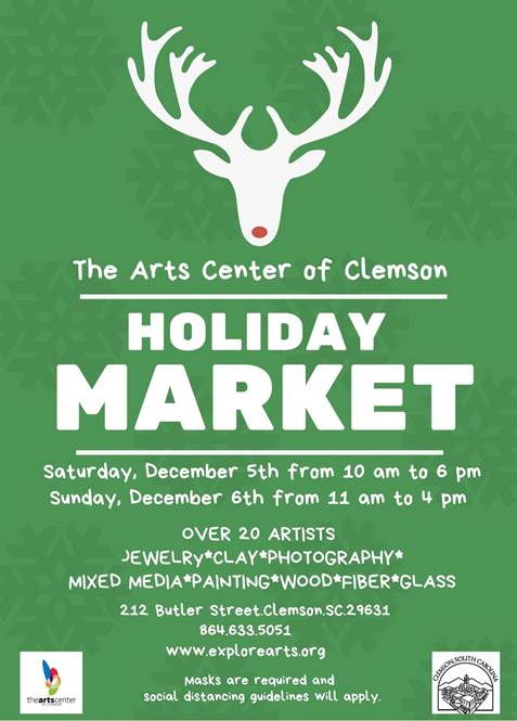 arts center holiday market flyer